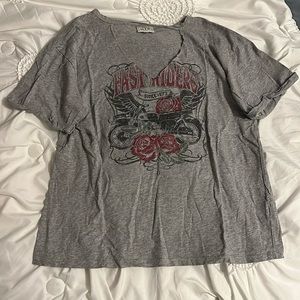 H.i.p v-cut light grey t-shirt